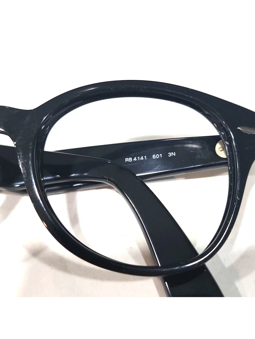 Ray Ban RB4141 601 Black Round Sunglasses Frame Italy